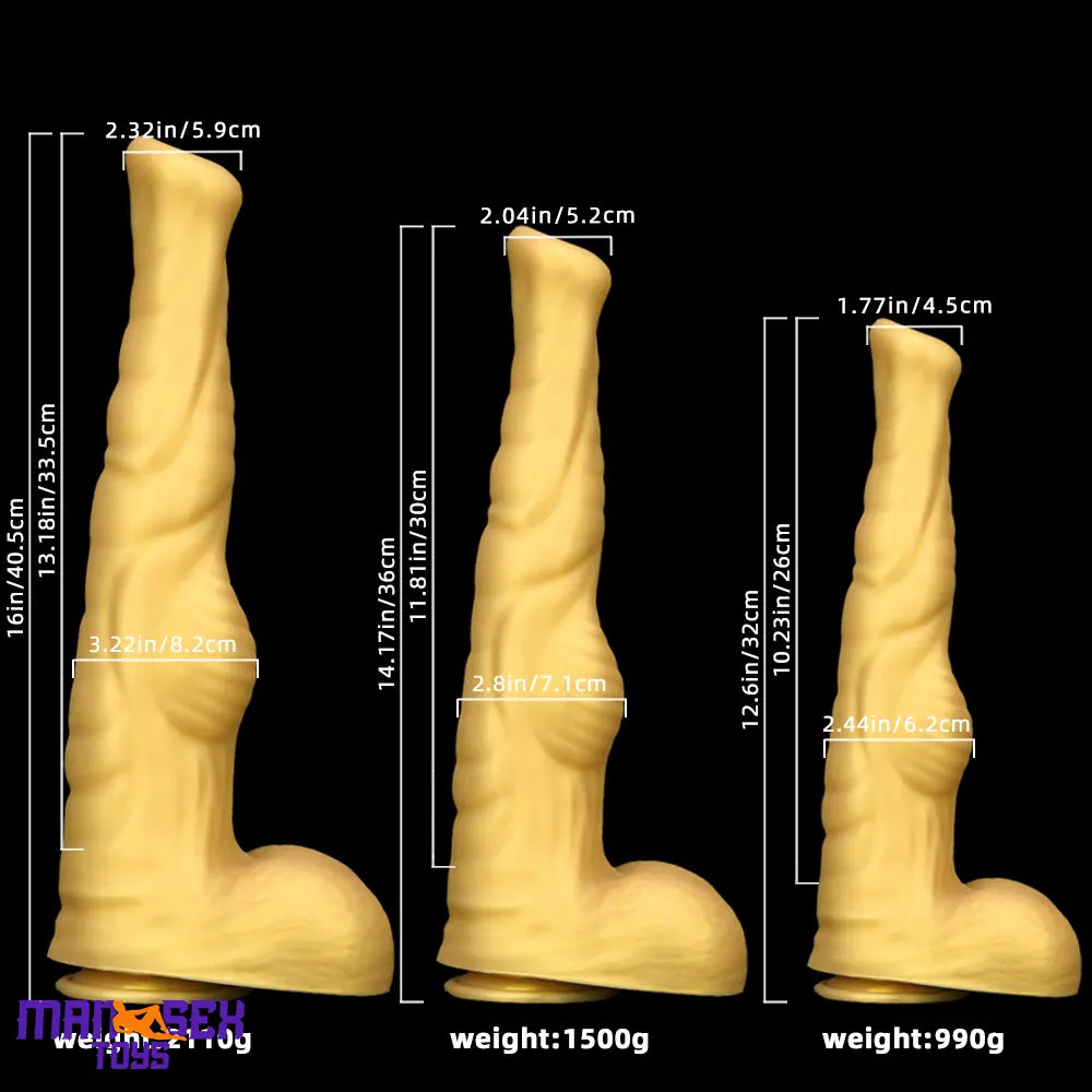 12.61in 14.17in 16in Huge Long Silicone Soft Horse Cock Stimulation Dildo