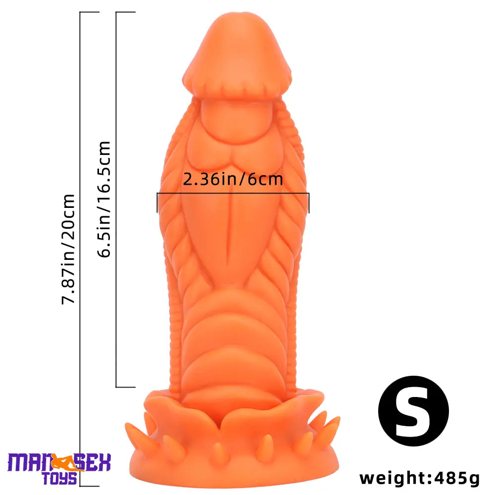 7.87in 10.43in 12.6in Fantasy Silicone Big No Eggs Stimulation Dragon Dildo