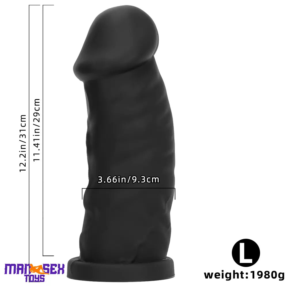 9.25in 11.02in 12.2in Super Big Silicone Soft Mushroom Head Durable Dildo