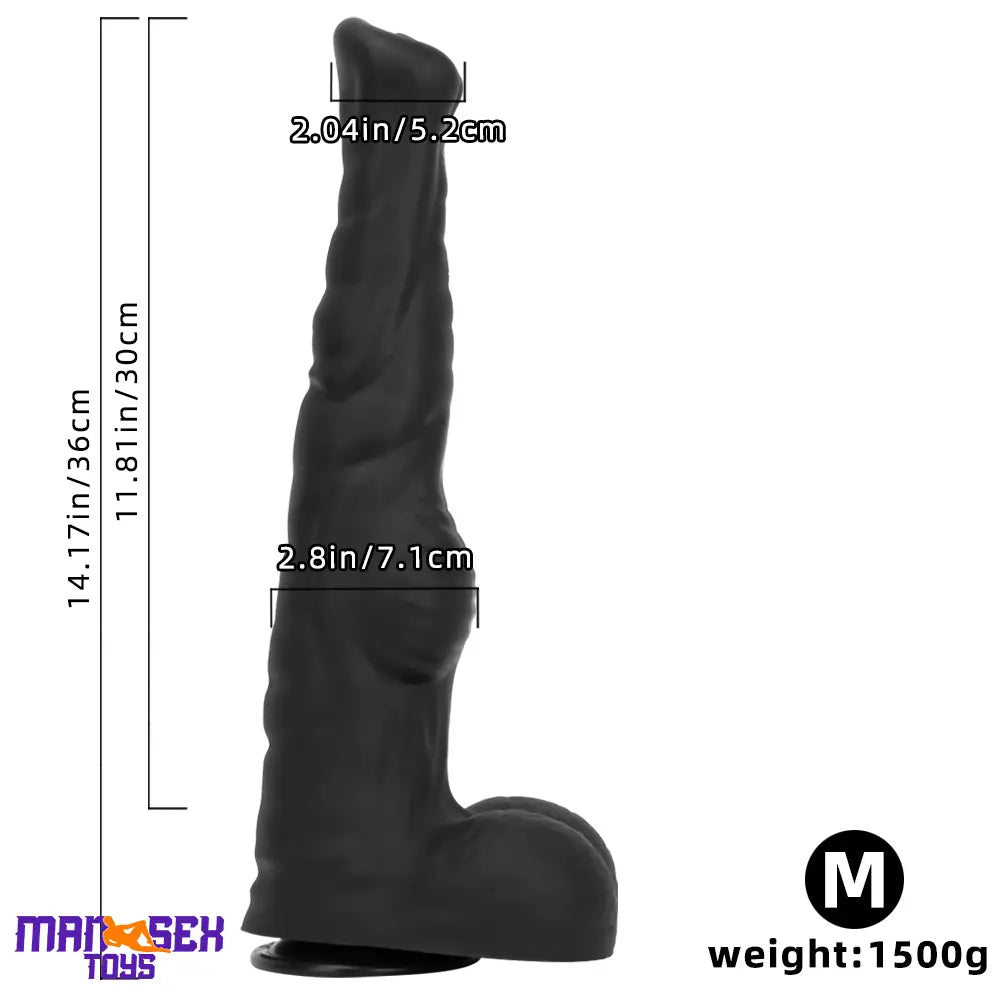 12.61in 14.17in 16in Huge Long Silicone Soft Horse Cock Stimulation Dildo