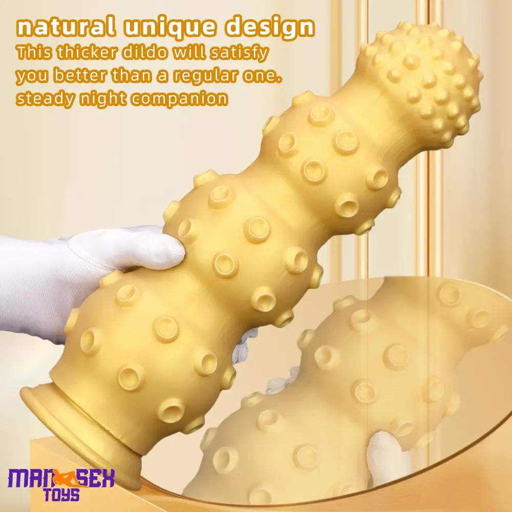 6.7in 9.84in 13.38in Gold Silicone Animal Octopus Large Cock Dildo Butt Plug