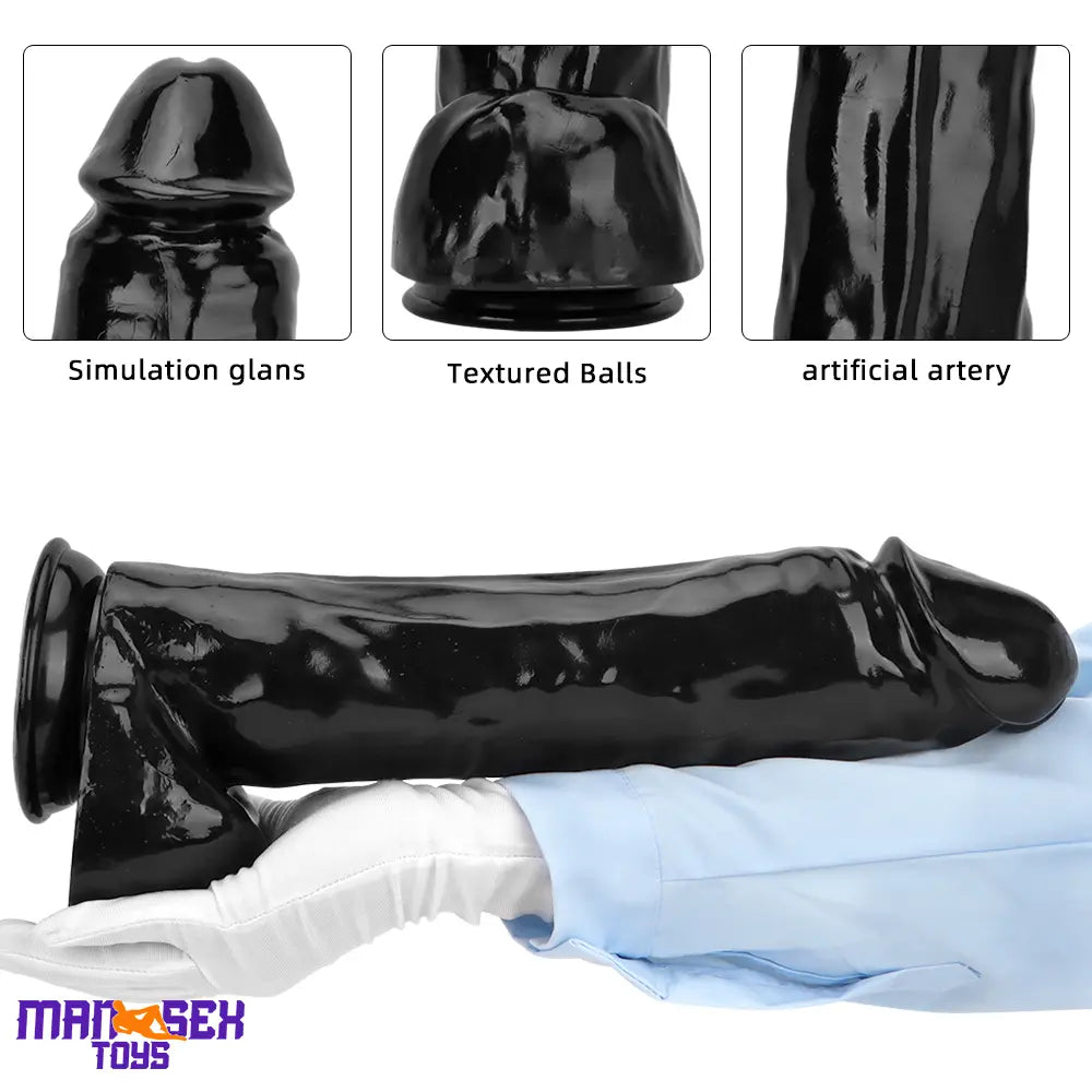 14.37in Large Thick Dildo For Anal Vaginal Cock Expansion With Sucker