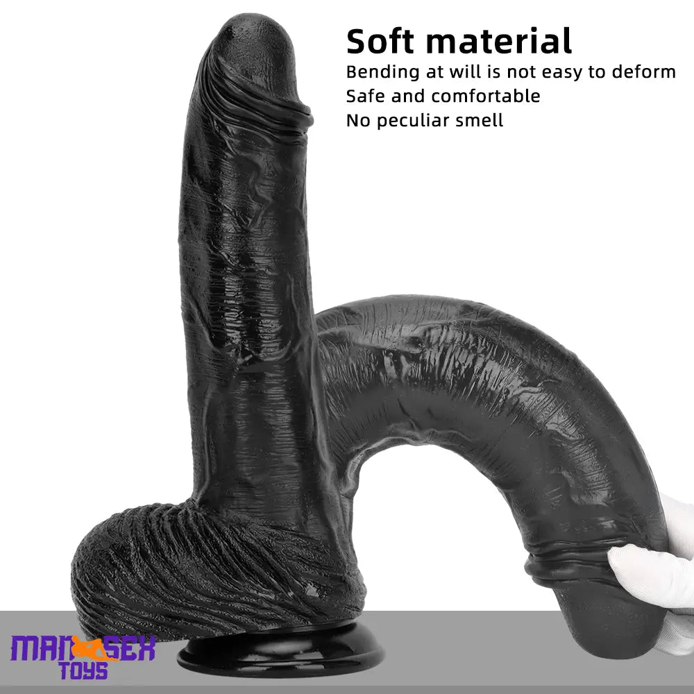 12.6in 14.17in Super Large Long Thick Black Real Anal Dildo For Adult Cock