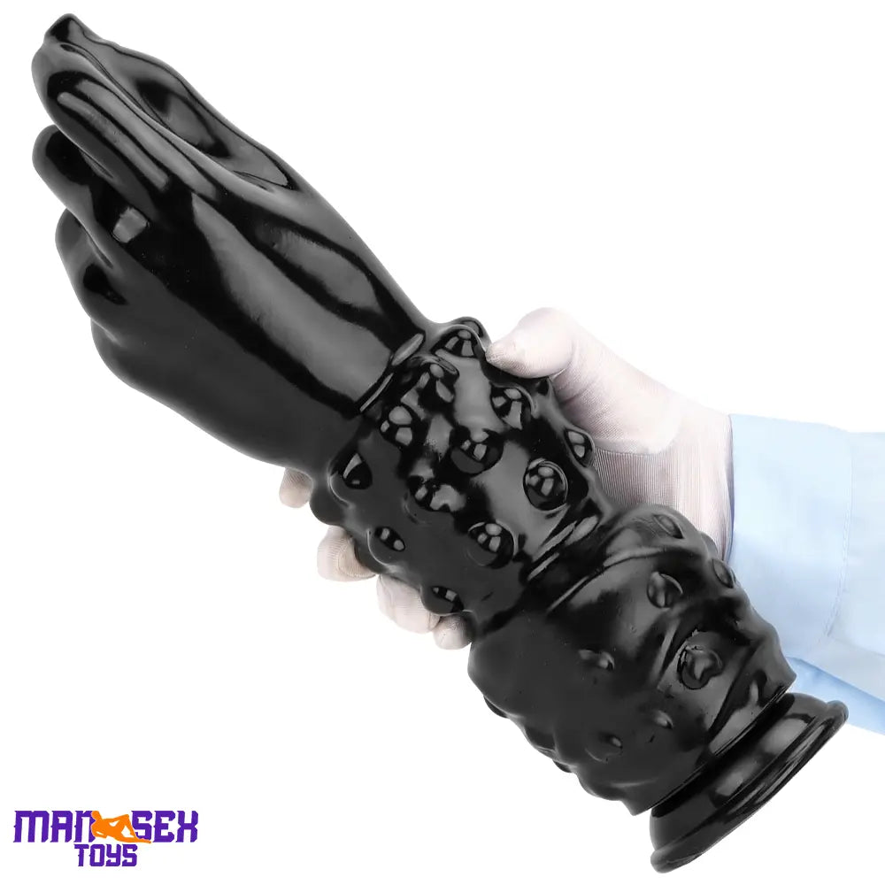 7.67in 11.41in 14in Large Thick Black Hands Fist Dildo For Anal Wide Sex