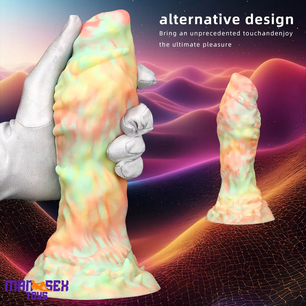 9.44in Fantasy Mixed Color Silicone Soft Big Dildo For Anal Vaginal Cock