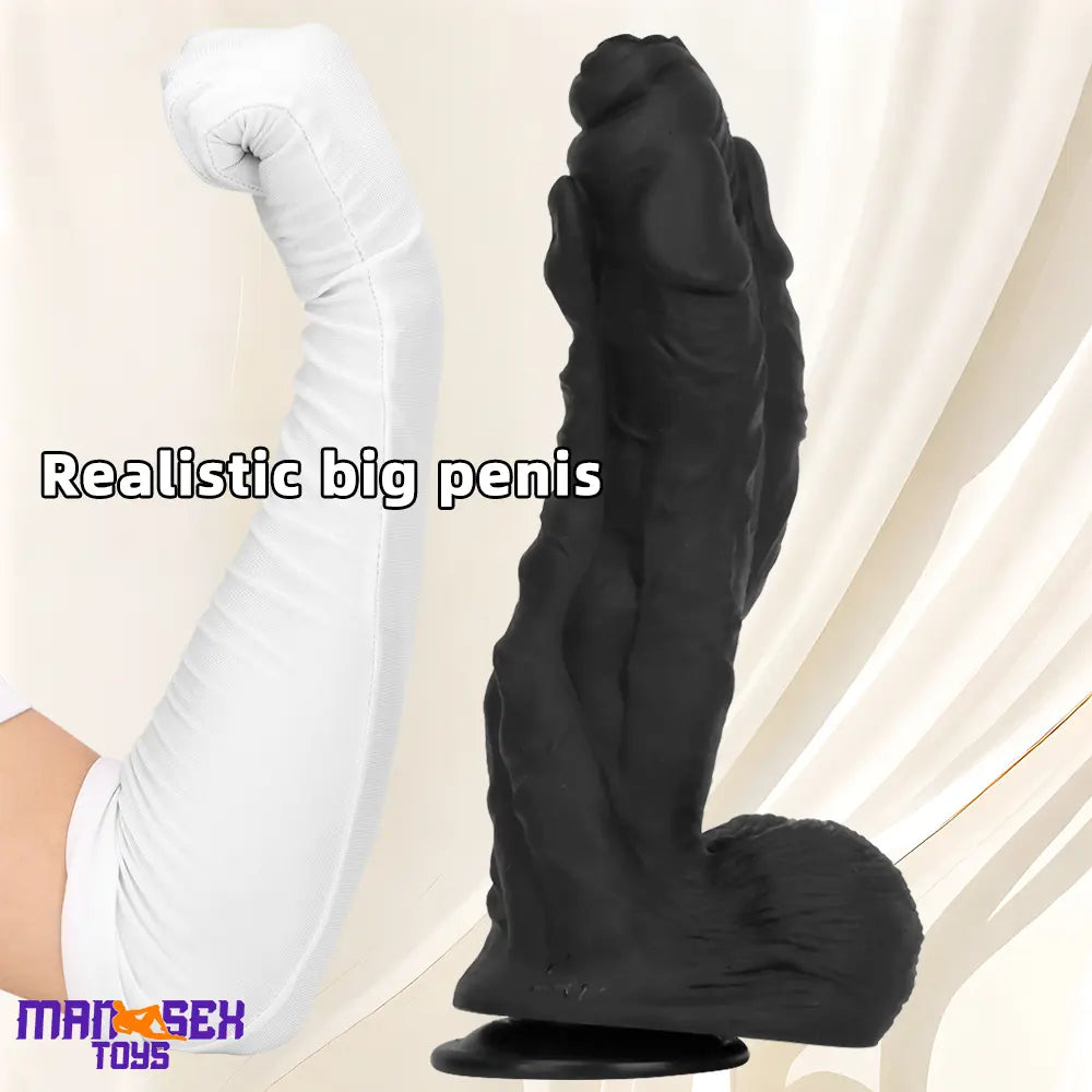 11.41in 12.6in 15in Super Big Silicone Soft Black Fantasy Durable Sex Dildo