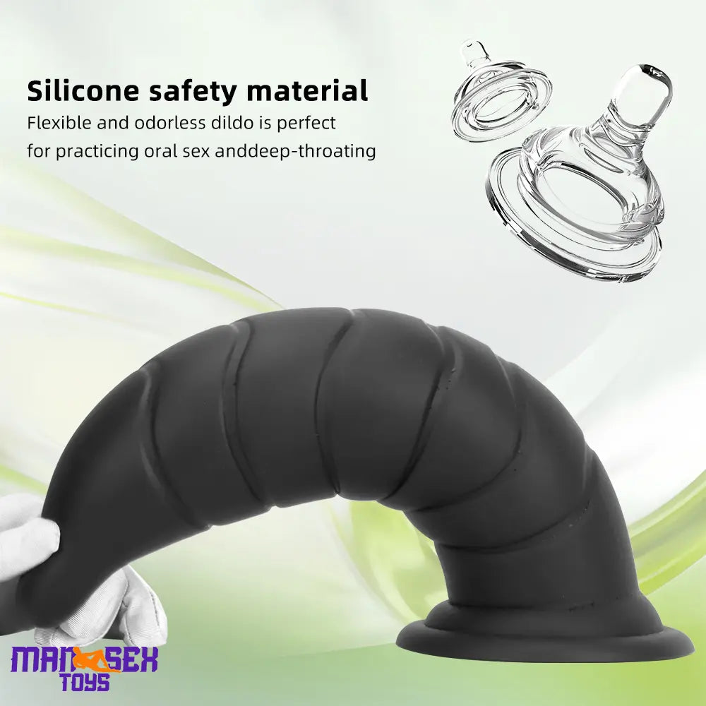 14.37in Fantasy Long Big Silicone Soft Black Dildo Butt Plug For Sex Cock