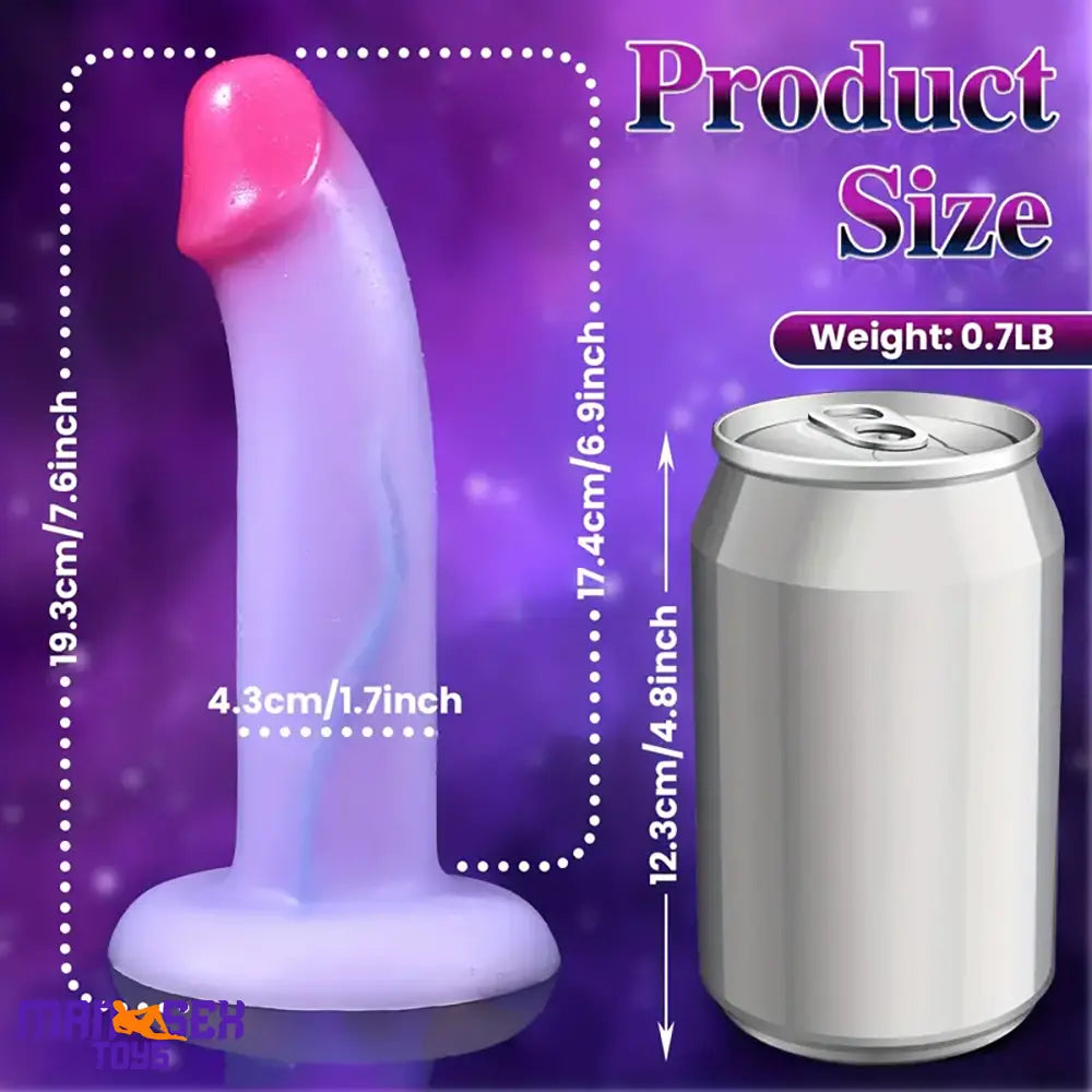 7.6in Realistic Silicone Soft Dildo Durable Sex Toy For Women Men Orgasm
