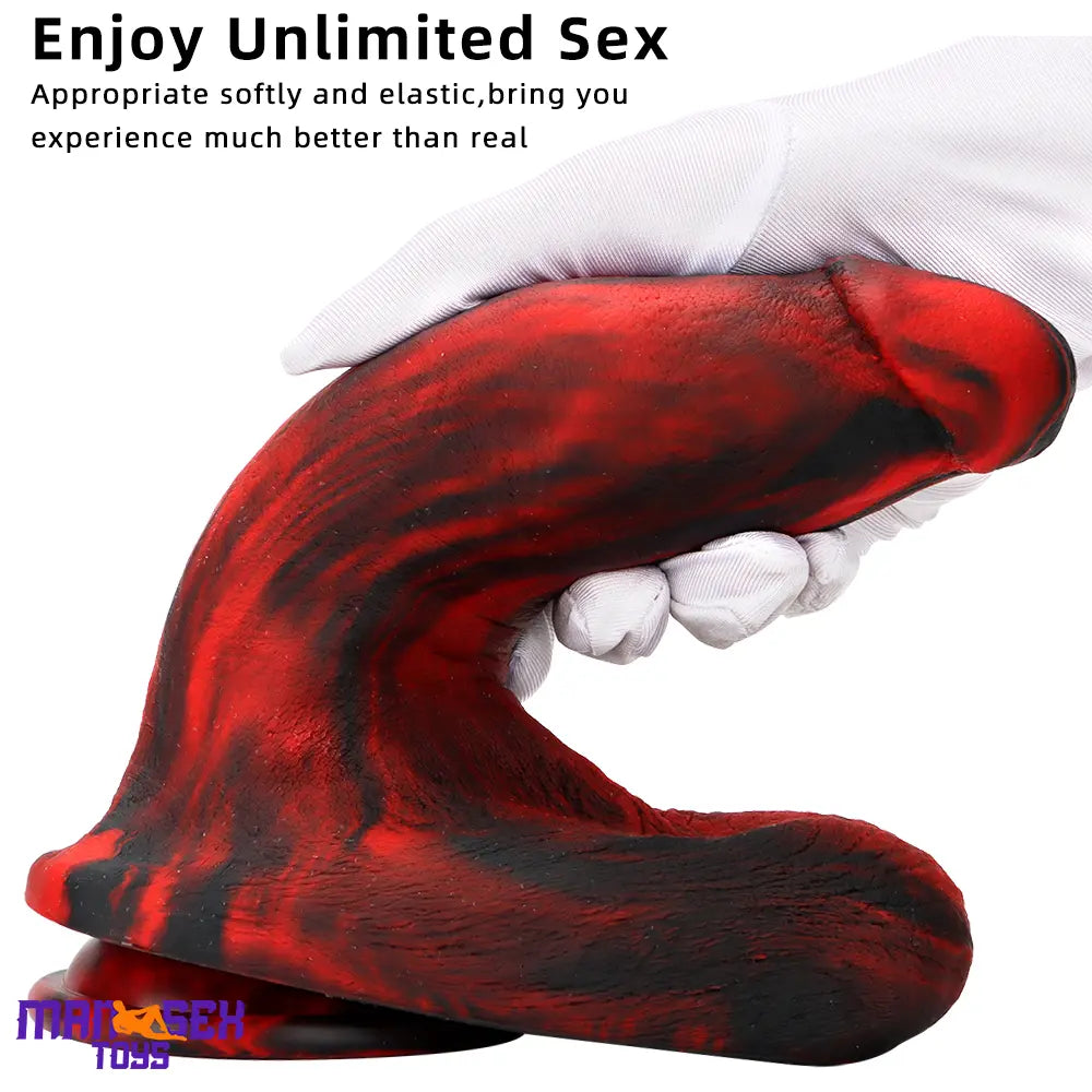 9.05in Large Thick Silicone Soft Mixed Color Dildo For Women Men Cock