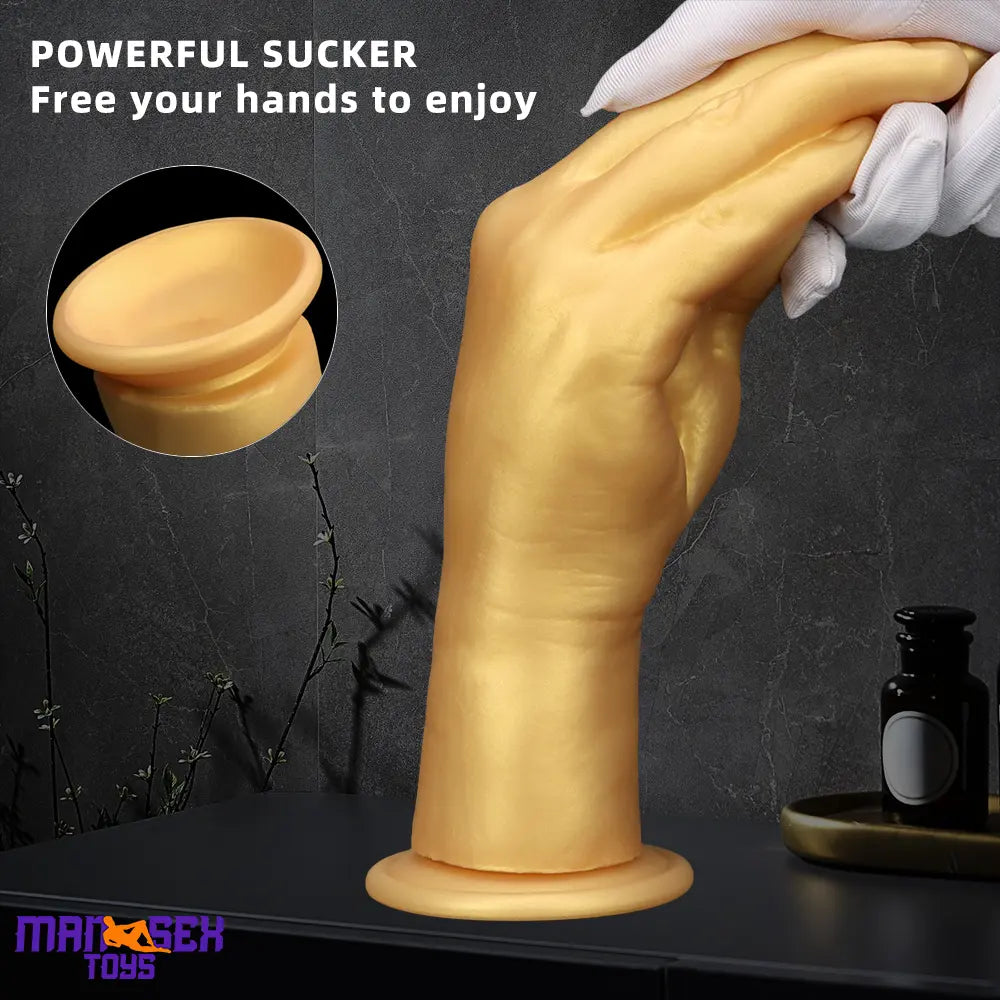 6.3in 8.66in 11.02in Gold Hands Silicone Soft Big Dildo For Fisting Cock