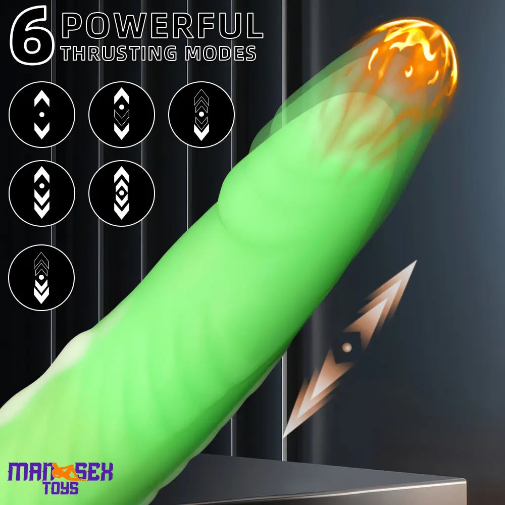 9.84in Big Smart Heating Thrusting Vibrating Remote Auto Electric Dildo