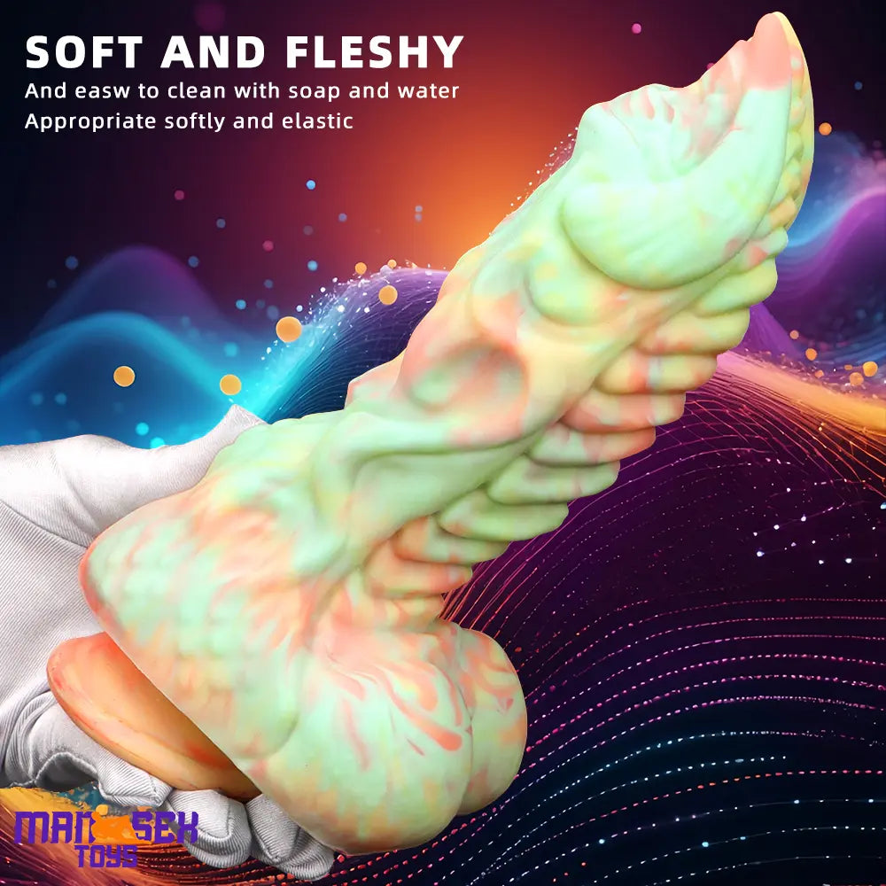 9.44in Fantasy Big Silicone Soft Mixed Color Dildo For Sex Orgasm Cock