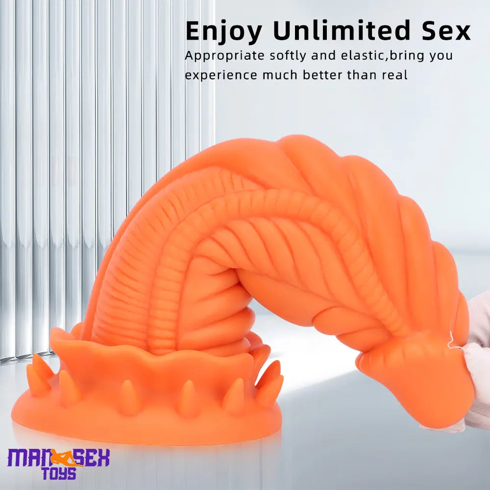 7.87in 10.43in 12.6in Fantasy Silicone Big No Eggs Stimulation Dragon Dildo