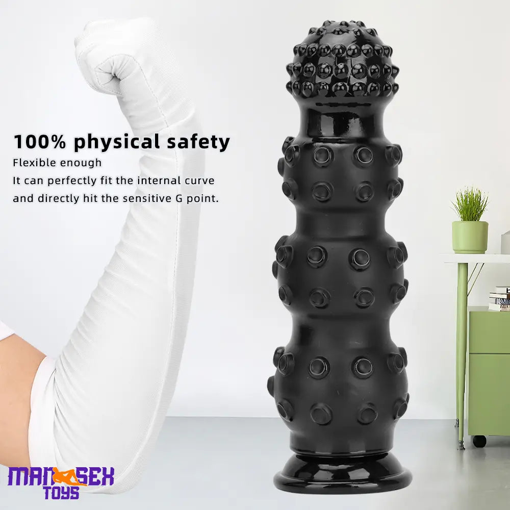 6.7in 9.84in 13.38in Super Black Animal Octopus Cock Dildo Butt Plug