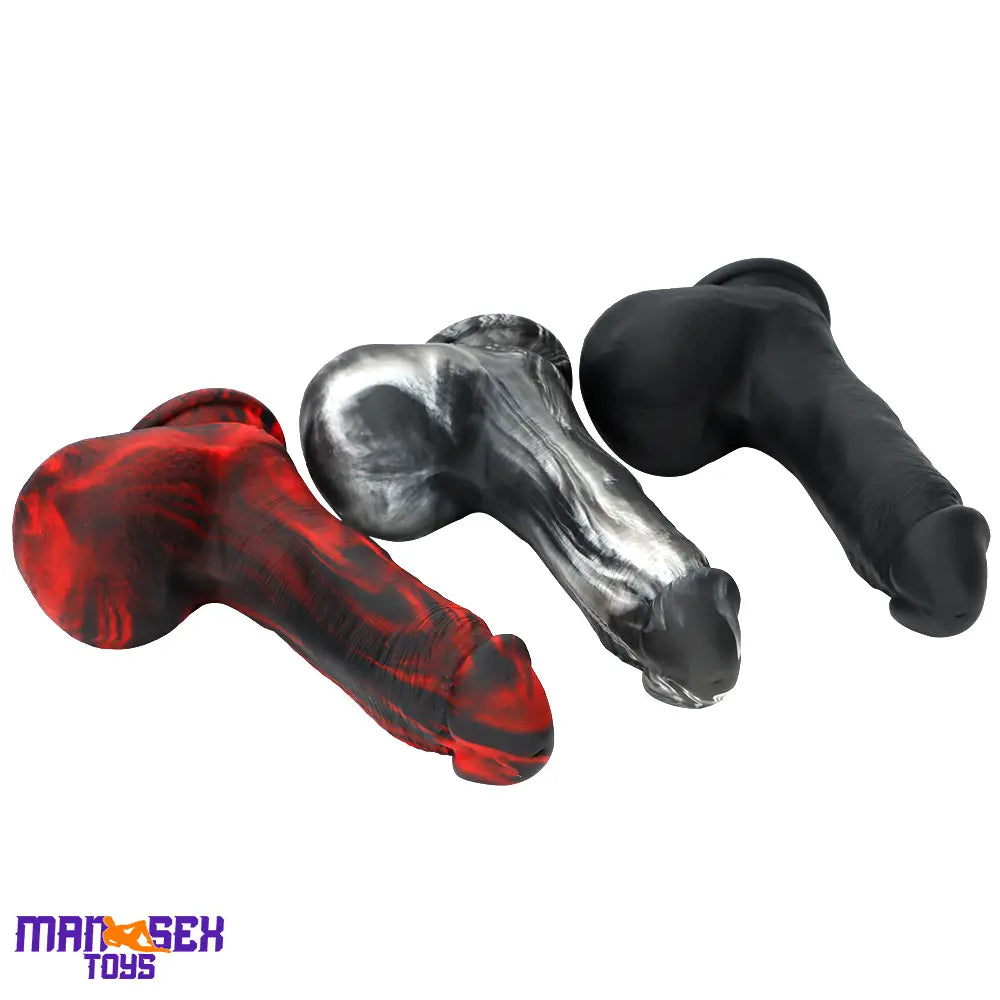 8.07in Top Quality Silicone Soft Mixed Color Dildo For Sex Toy Sensory