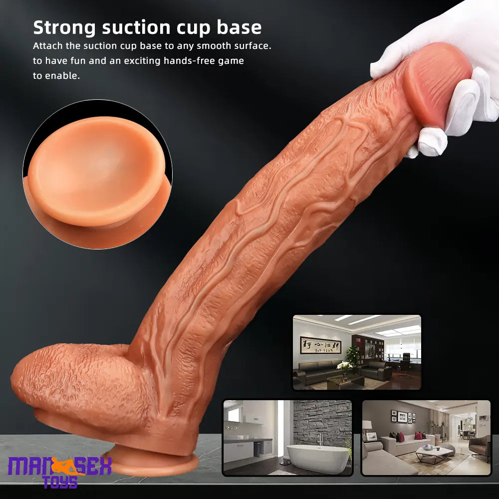 17in Super Large Long Silicone Soft Dual Density Anal Dildo For Male Sex