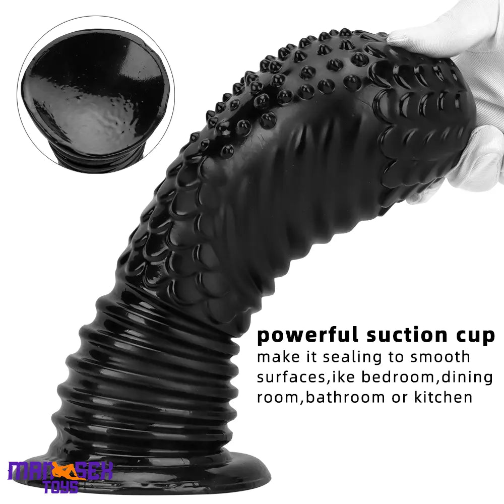 6.1in 8.46in 10.43in Fantasy Black Large Dildo Butt Plug For Fist Sex Toy
