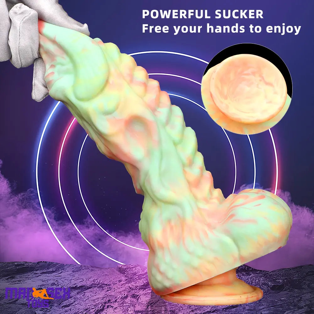 9.44in Fantasy Big Silicone Soft Mixed Color Dildo For Sex Orgasm Cock