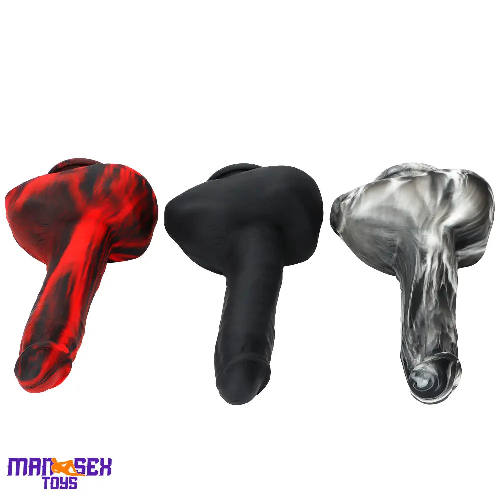 9.05in Premium Large Silicone Soft Mixed Color Dildo For Anus Sensory