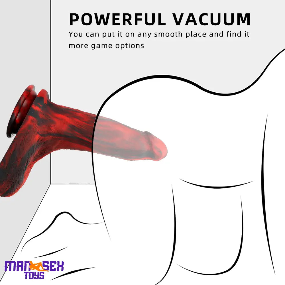 9.05in Large Thick Silicone Soft Mixed Color Dildo For Women Men Cock