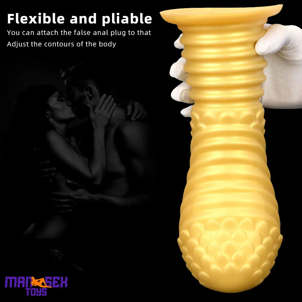 6.1in 8.46in 10.43in Soft Liquid Silicone Thick Fantasy Fat Butt Plug Dildo