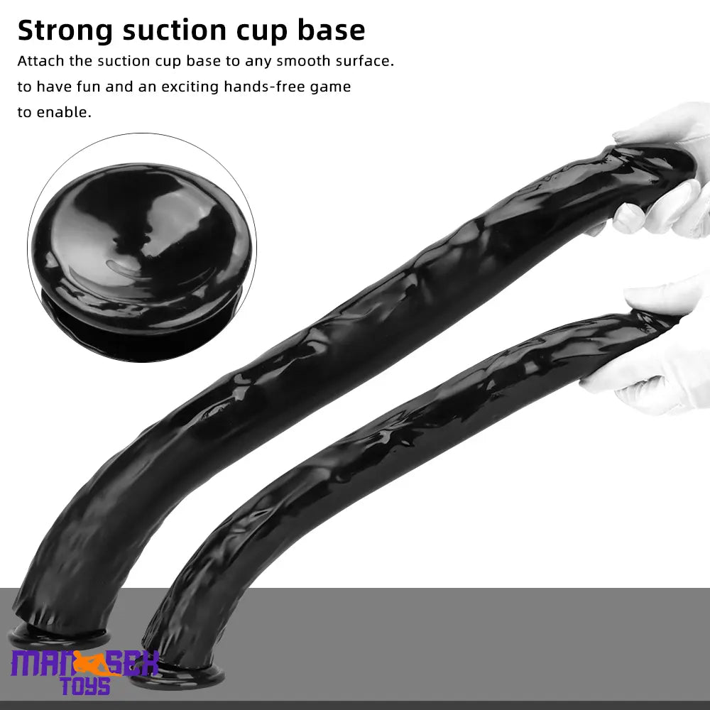 18.11in 22.83in Super Big Long Black Dildo BDSM Sex Toy Suction Cup Base