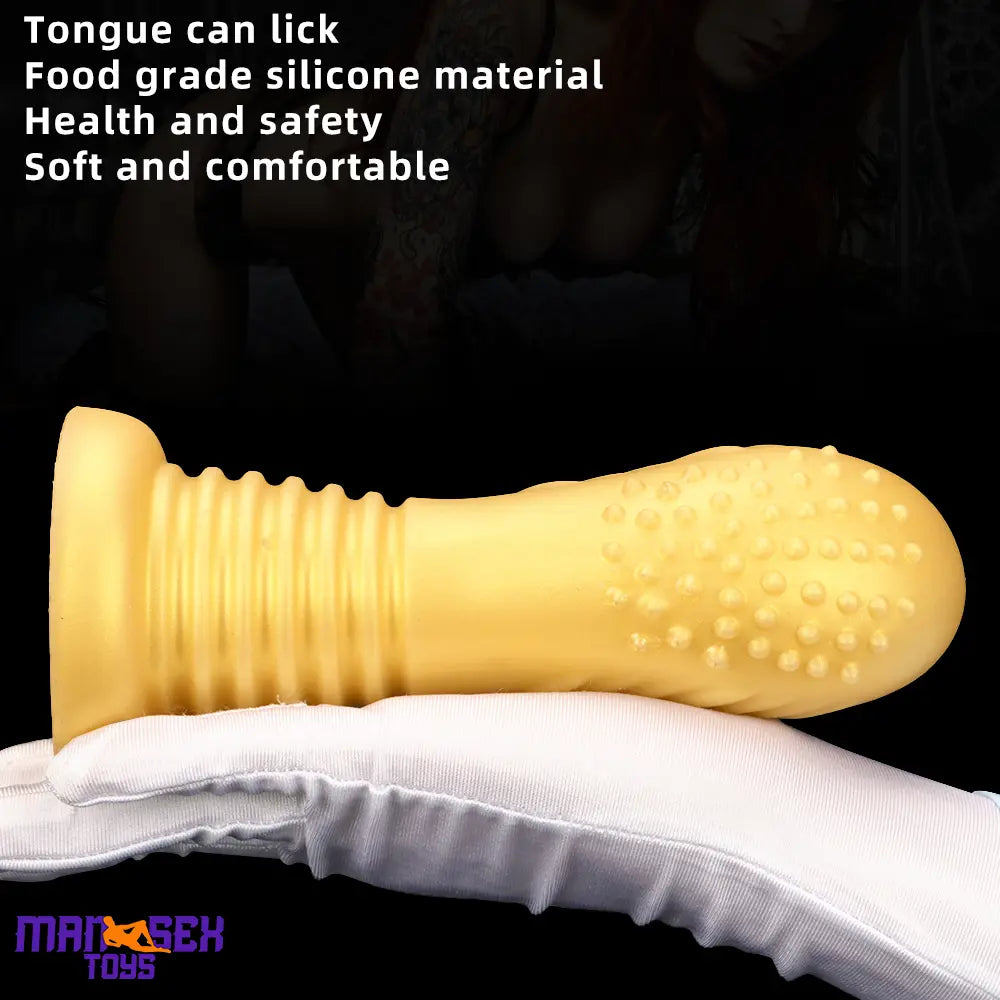 7.08in Premium Soft Liquid Silicone Thick Spiked Cock Fat Butt Plug Dildo