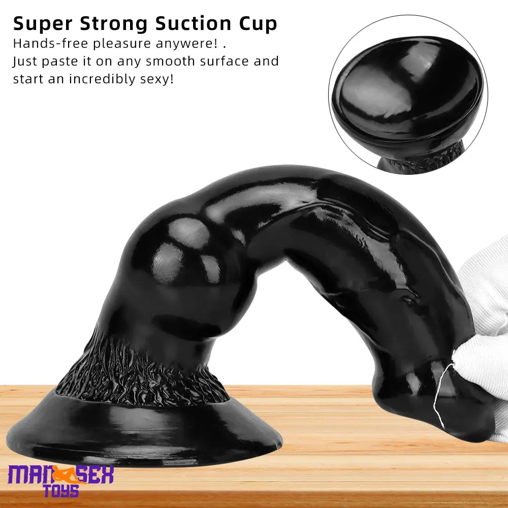 7.48in 14.17in 15.35in Big Black Thick Dog Penis Fantasy Animal Knot Dildo