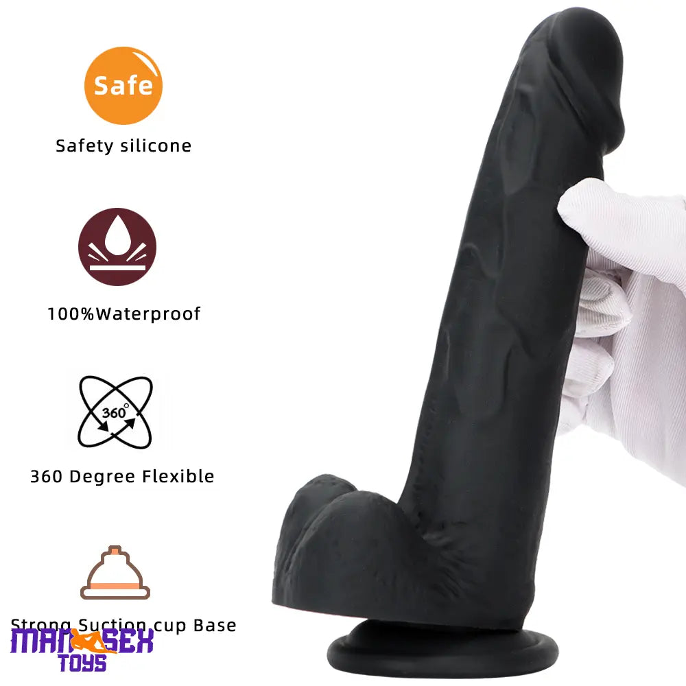 7.67in Premium Silicone Soft Mixed Color Dildo For Sensory Masturbation