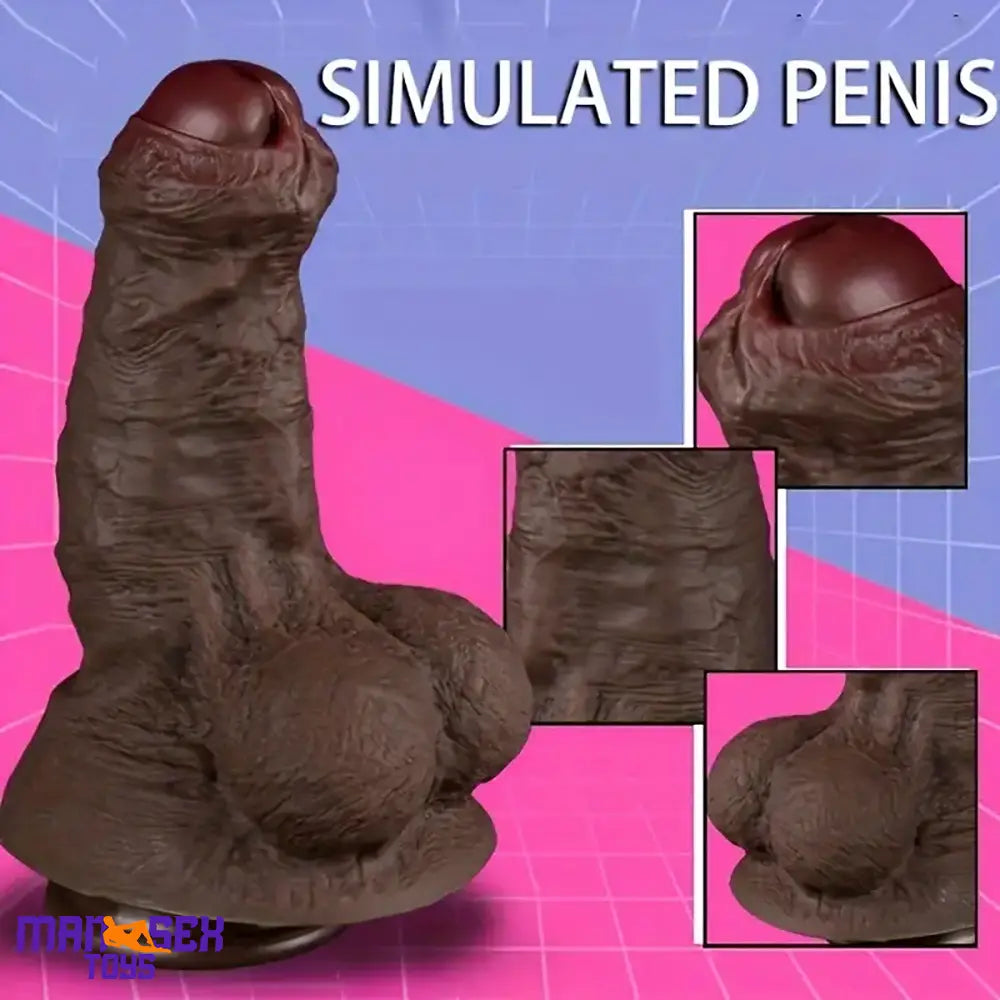 7.87in Superb Skin Thick Real Feeling Silicone Dildo Adult Pleasure Toy