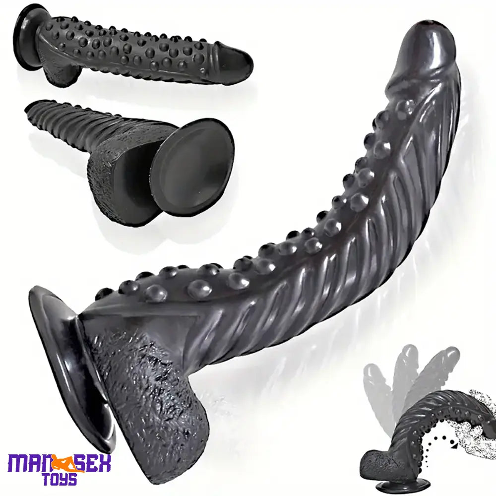 10.6in Spiked Big Fantasy Grainy Dildo For Vagina Cock Prostate Stimulation