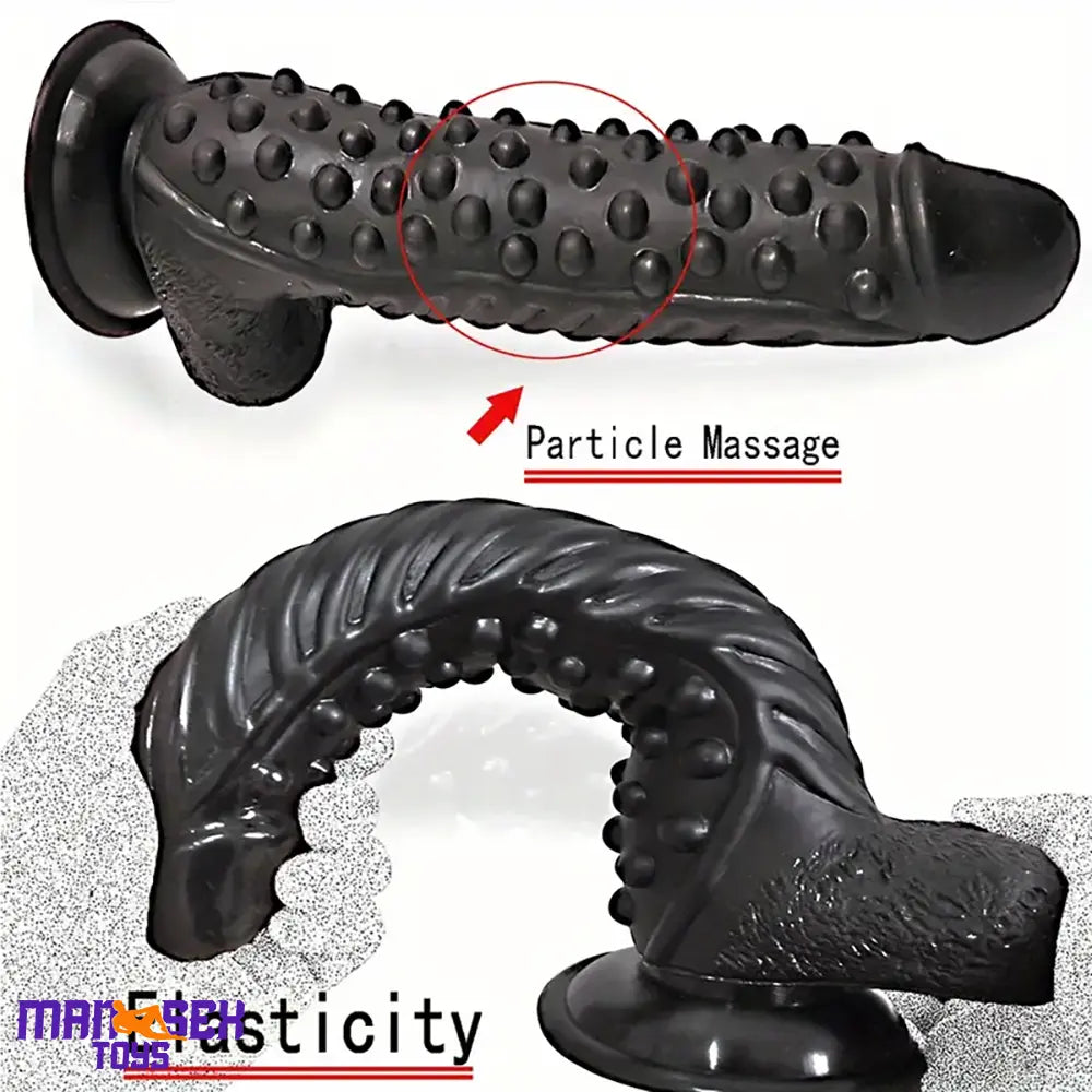 10.6in Spiked Big Fantasy Grainy Dildo For Vagina Cock Prostate Stimulation