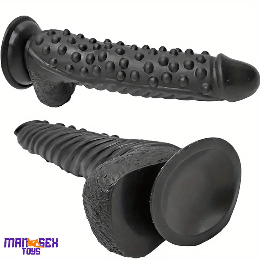 10.6in Spiked Big Fantasy Grainy Dildo For Vagina Cock Prostate Stimulation