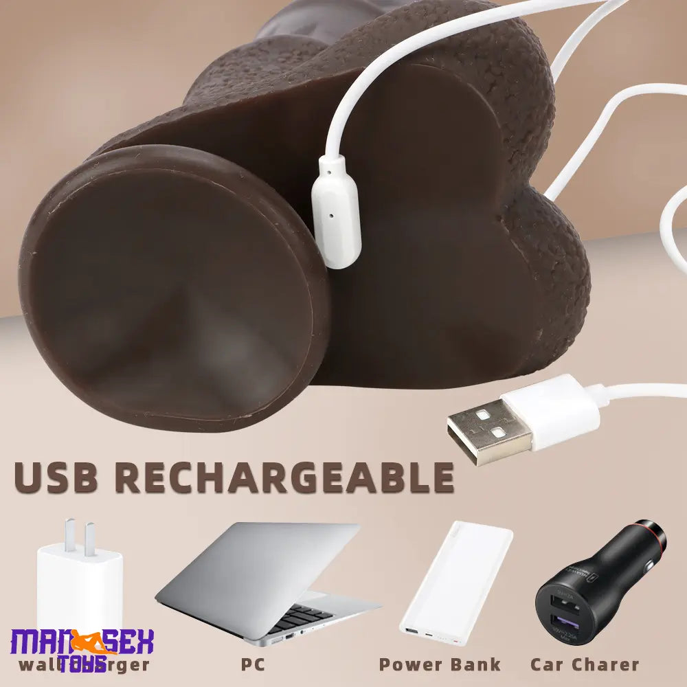 9.05in 4in1 Heating Thrusting Vibrating Rotation Remote Horse Sensory Dildo