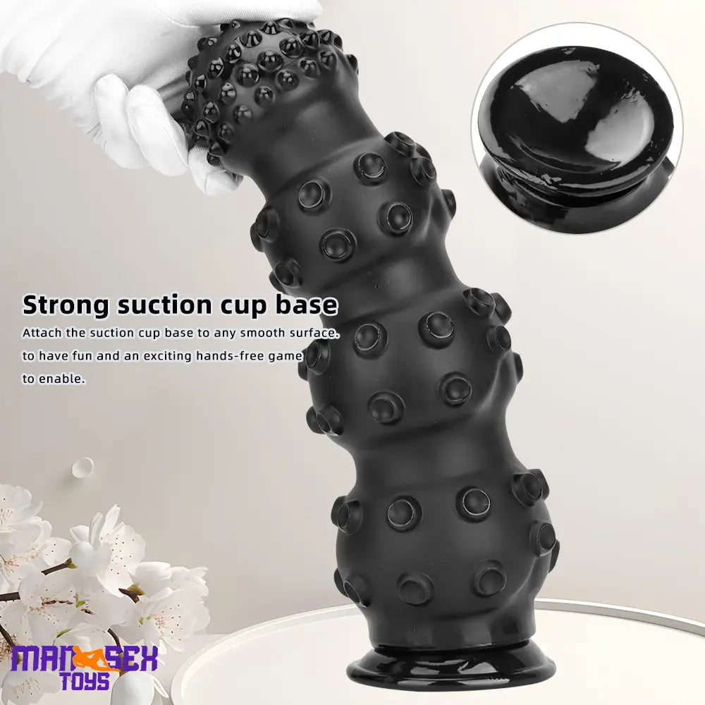 6.7in 9.84in 13.38in Super Black Animal Octopus Cock Dildo Butt Plug