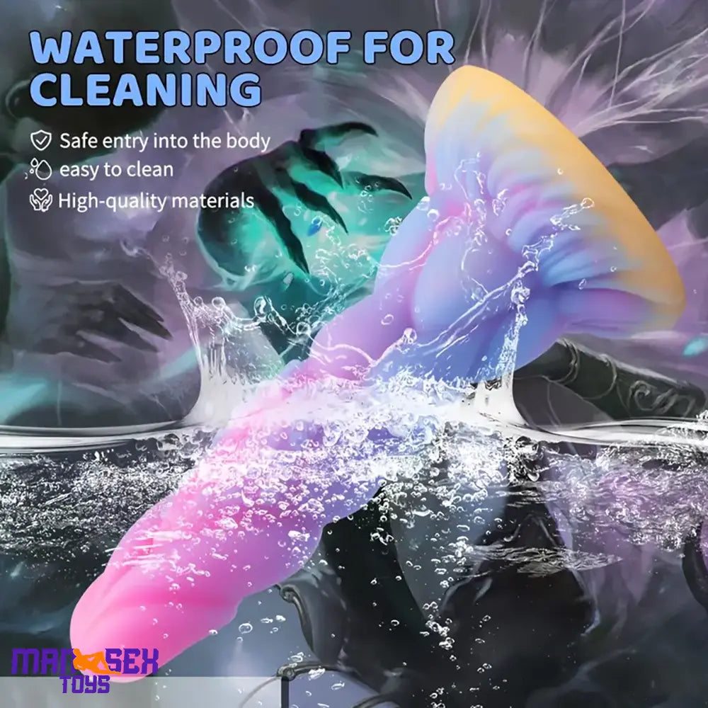 8.14in Flexible Silicone Soft Big Dildo Luminous Monster Durable Sex Toy