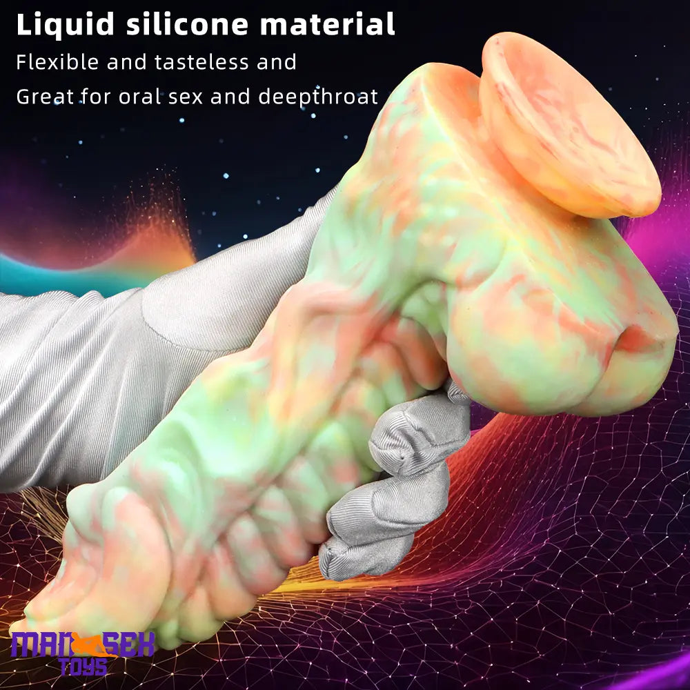 9.44in Fantasy Big Silicone Soft Mixed Color Dildo For Sex Orgasm Cock