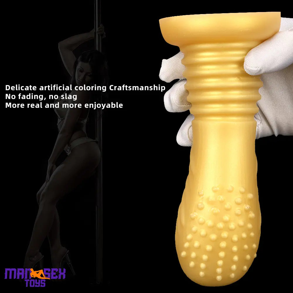 7.08in Premium Soft Liquid Silicone Thick Spiked Cock Fat Butt Plug Dildo