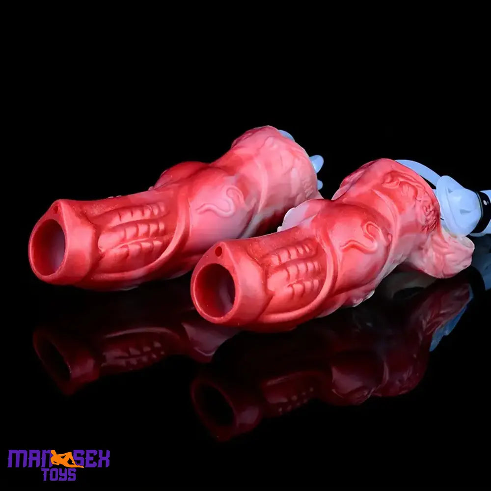 4.8in 5.59in Soft Liquid Silicone Monster Cock Ring Dildo Sleeve For Delay