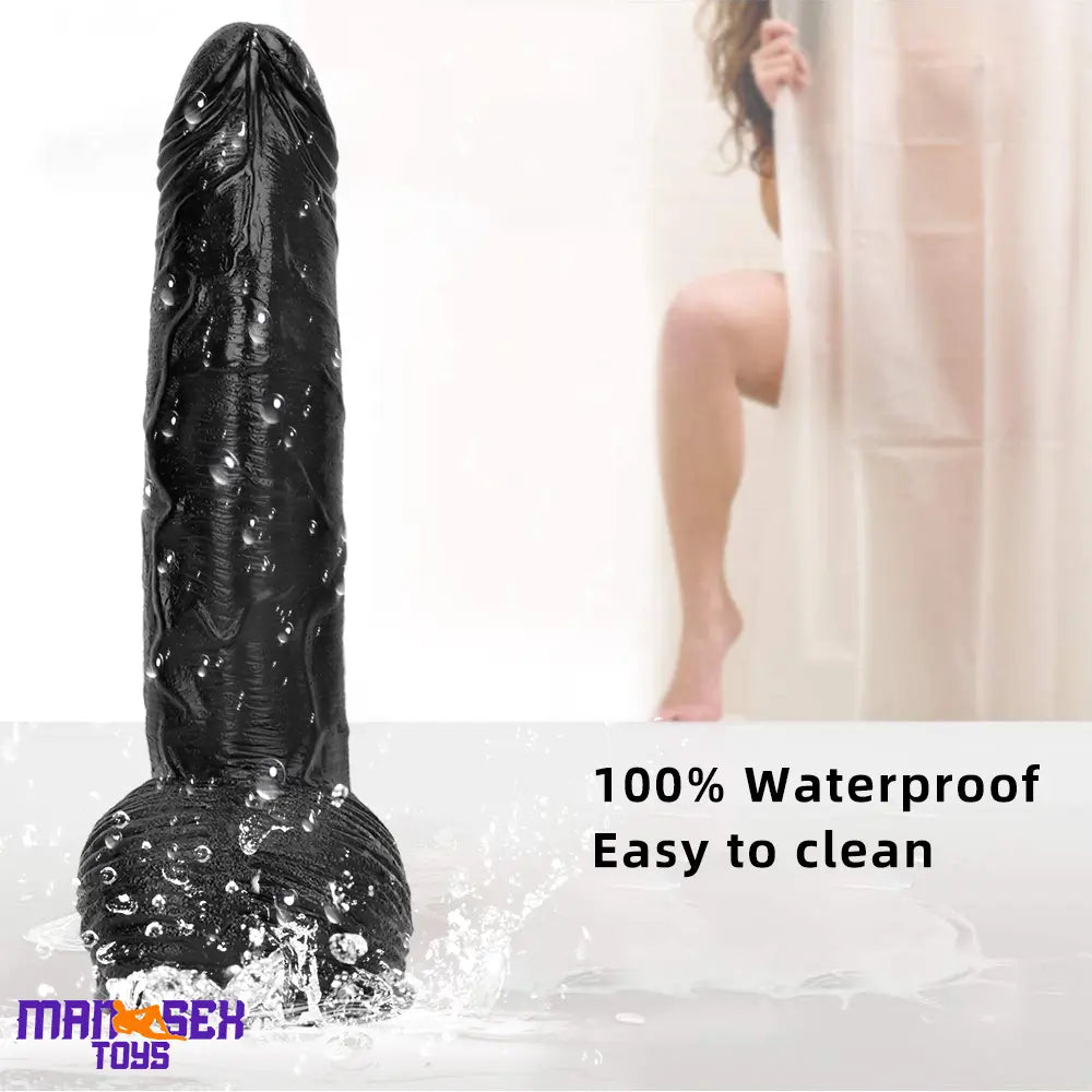 12.6in 14.17in Super Large Long Thick Black Real Anal Dildo For Adult Cock