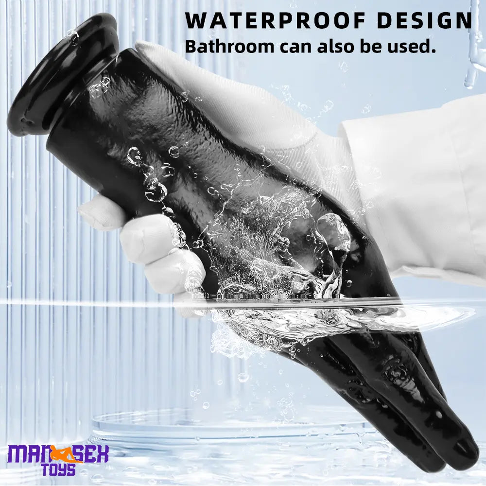 6.3in 8.66in 11.02in Women Using Big Black Thick Hands Fist Wide Dildo