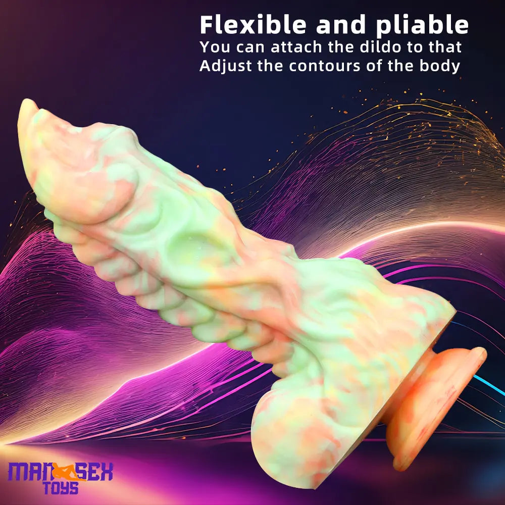 9.44in Fantasy Big Silicone Soft Mixed Color Dildo For Sex Orgasm Cock