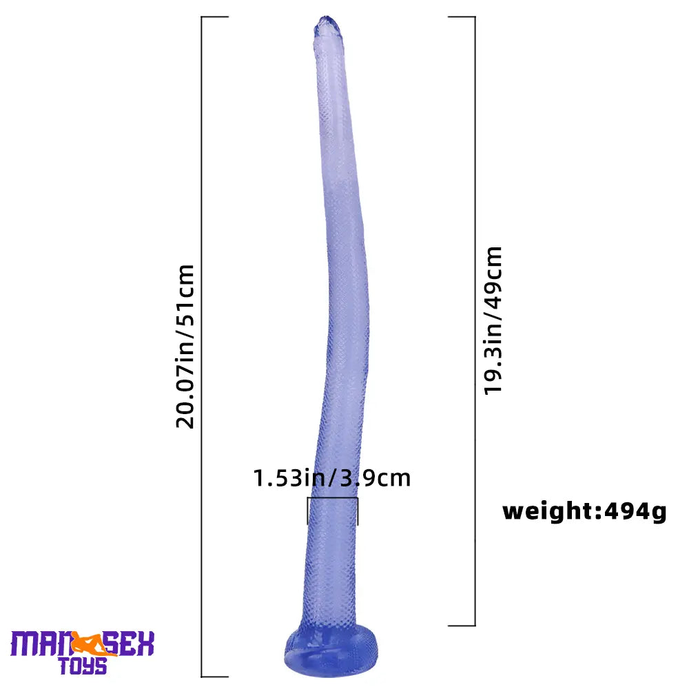 20.07in Long Huge Colorful Snake Dildo For Anal Vaginal Expansion Love