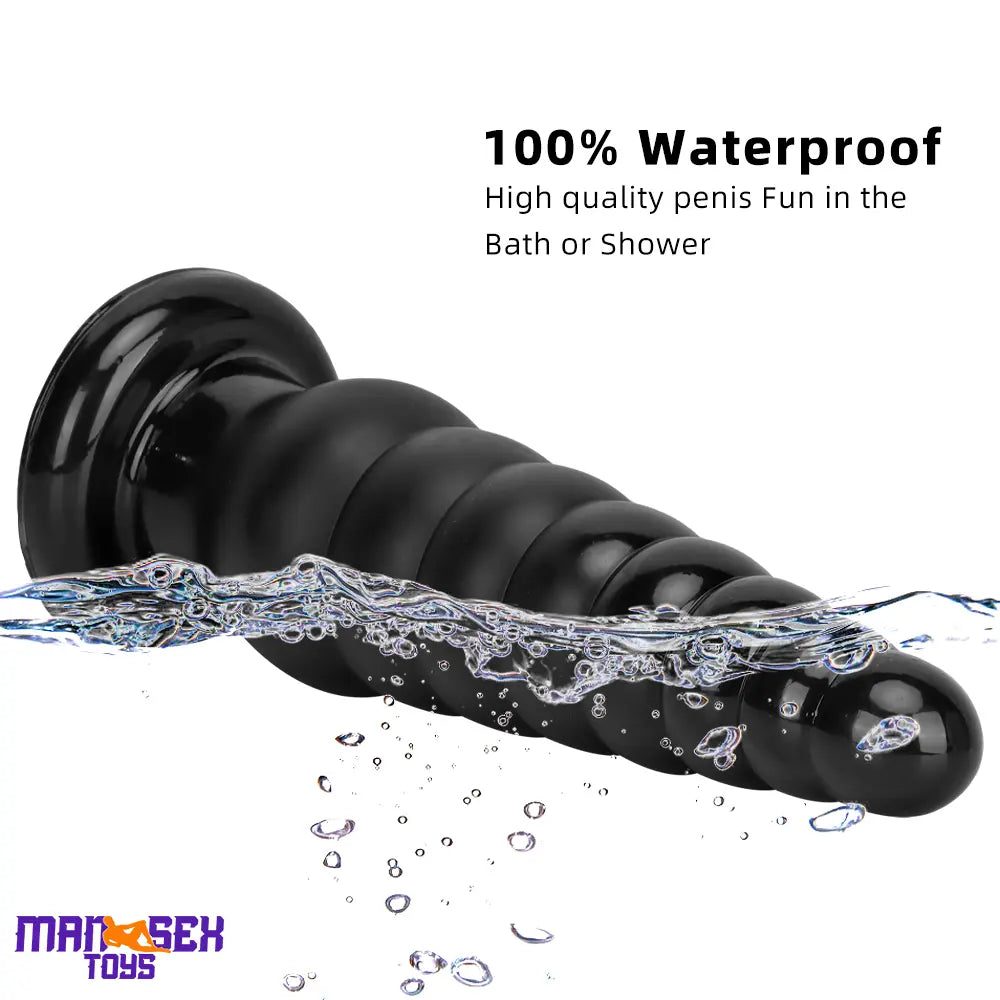 10.63in Realistic Big Silicone Black Dildo Butt Plug For Clit Cock Expansion