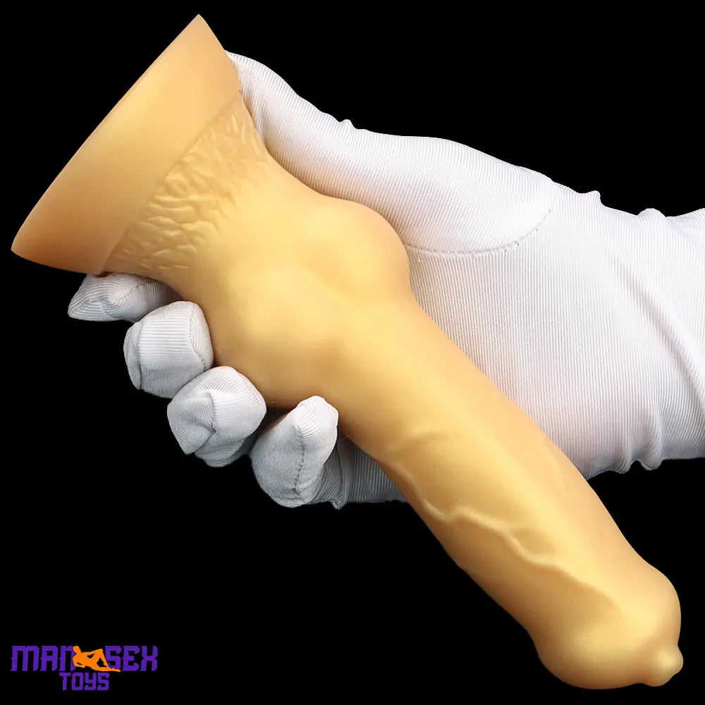 3.81in 7.48in Gold Silicone Soft Small Dog Dildo For Anal Vaginal Sex Cock