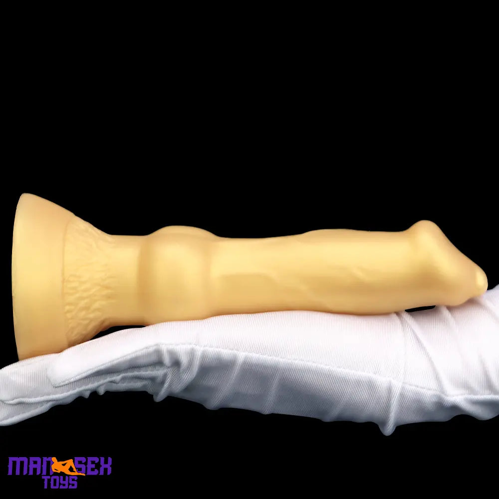 3.81in 7.48in Gold Silicone Soft Small Dog Dildo For Anal Vaginal Sex Cock