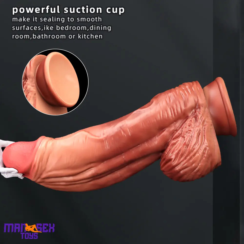 26.18in Realistic Super Long Huge Thick Soft Fat Durable Dildo For Anus