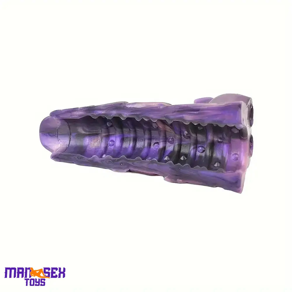 5.91in Liquid Silicone Dragon Fantasy Hollow Cock Ring Dildo Sleeve Sex Toy