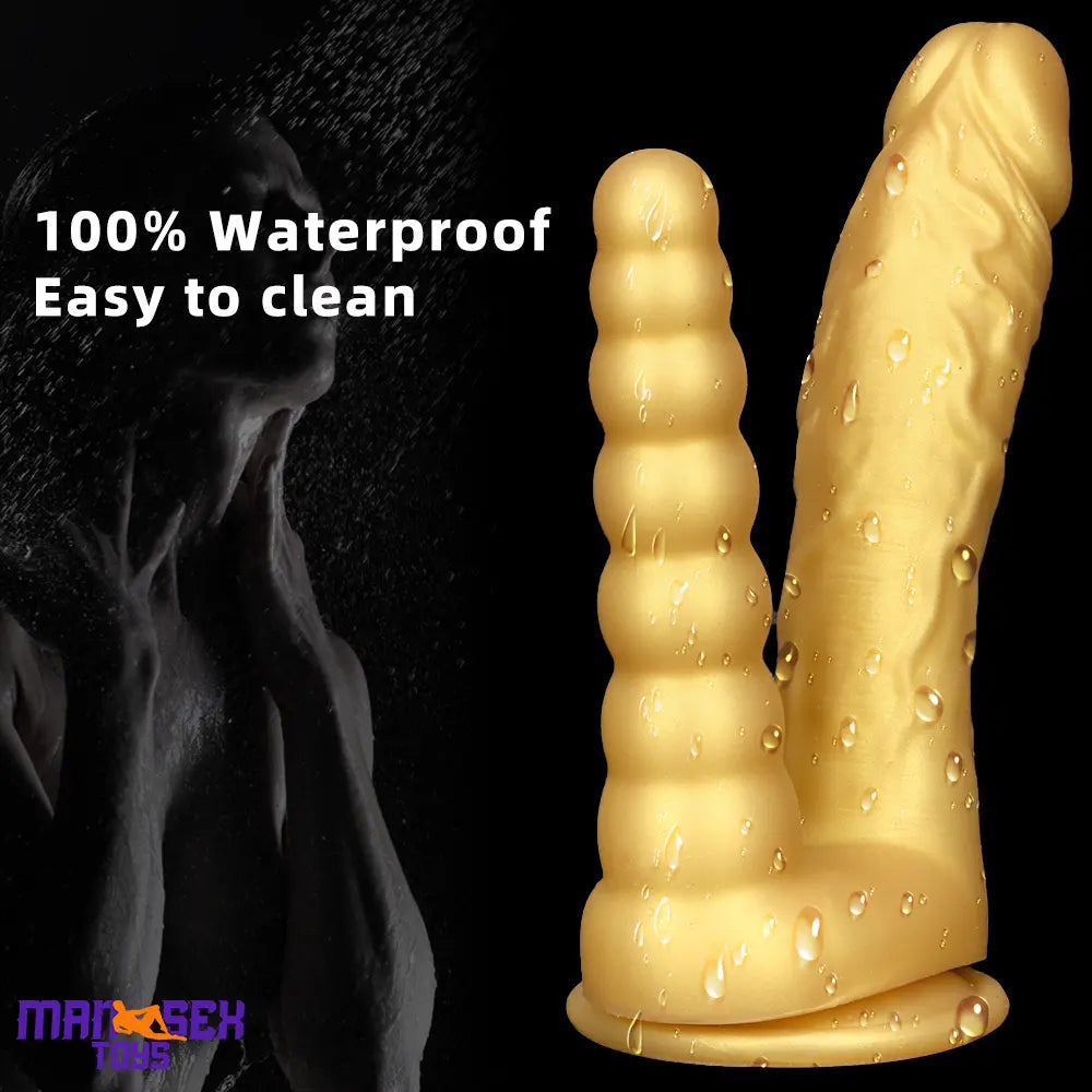 8.07in Silicone Big Soft Dildo Double Heads Dildo Butt Plug Love Cock Toy