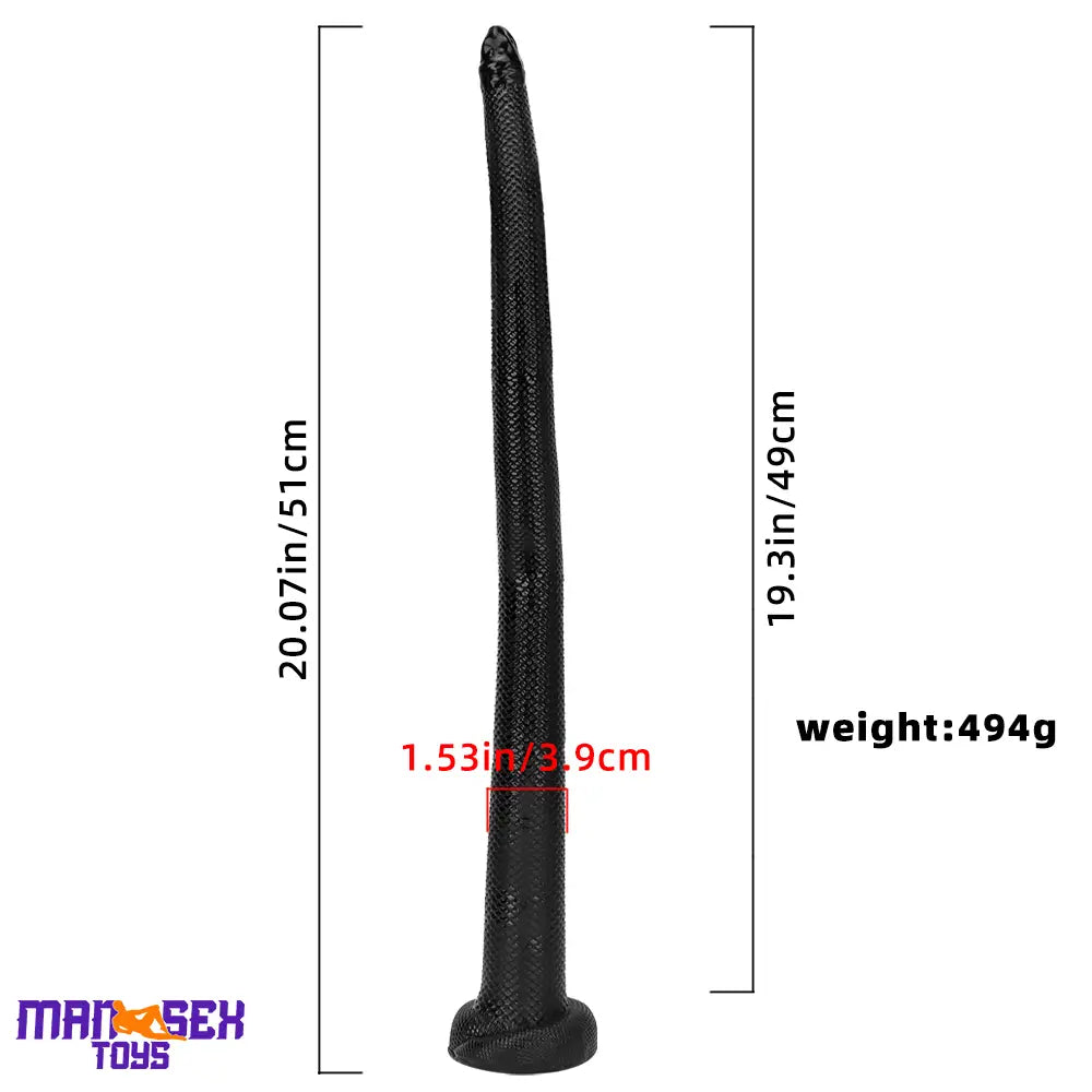20.07in Long Huge Colorful Snake Dildo For Anal Vaginal Expansion Love